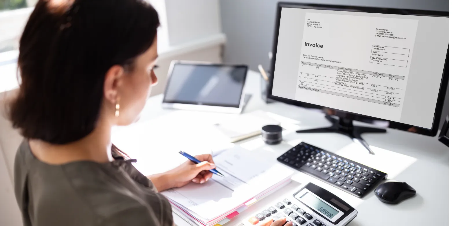 Accountant working with financial documents